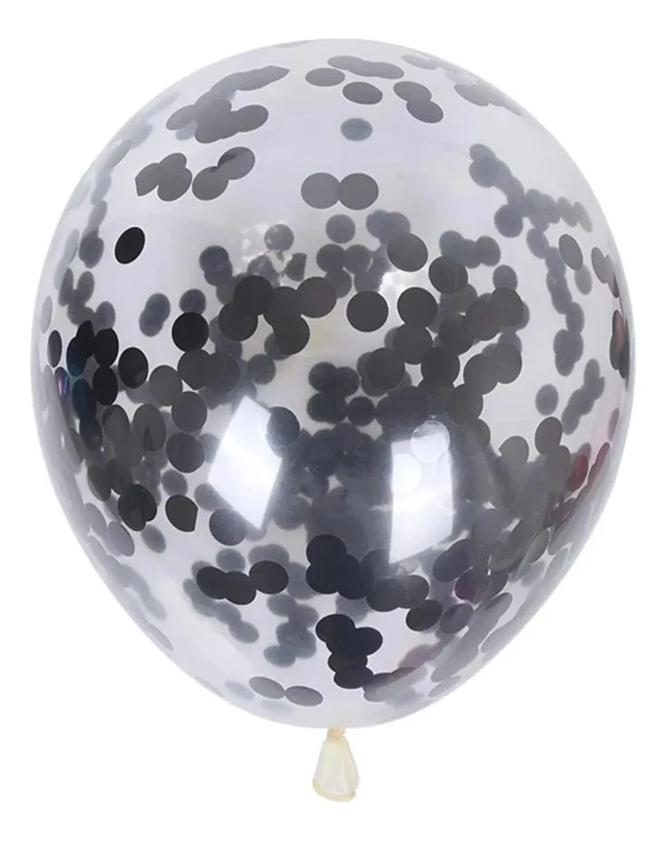 Globo Confeti Negro's foto | Decorando Sueños |  BizneCubano