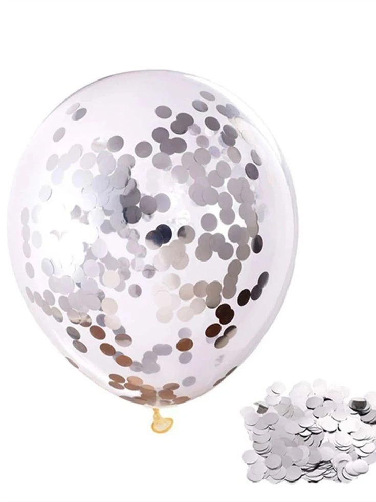 Globo Confeti Plateado's foto | Decorando Sueños |  BizneCubano