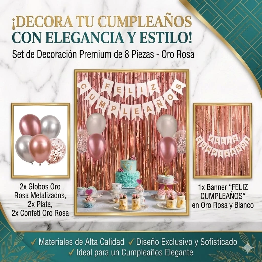 Set Decorativo Rosa Oro's foto | Decorando Sueños |  BizneCubano