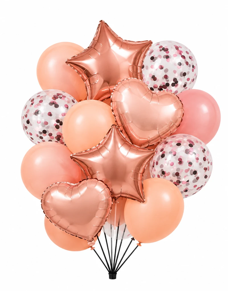Set de Globos Rosa Oro's foto | Decorando Sueños |  BizneCubano
