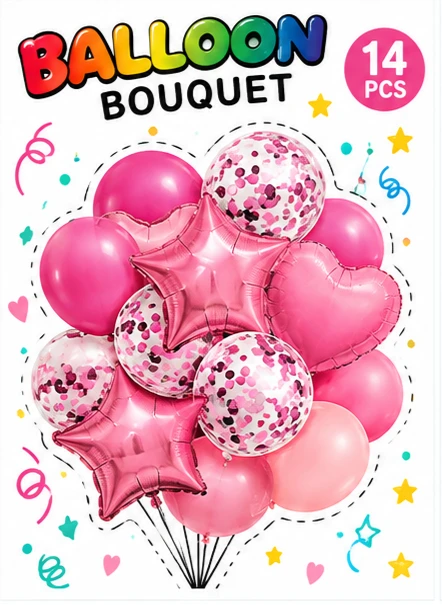 Set de Globos Rosado Claro's foto | Decorando Sueños |  BizneCubano