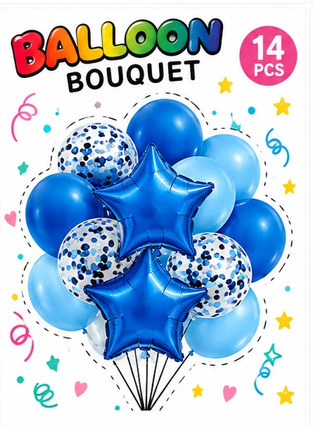 Set de Globos Azul Claro's foto | Decorando Sueños |  BizneCubano