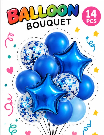 Set de Globos Azul Oscuro's foto | Decorando Sueños |  BizneCubano