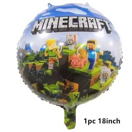 Globo Redondo Minecraft de 18"'s foto | Decorando Sueños |  BizneCubano
