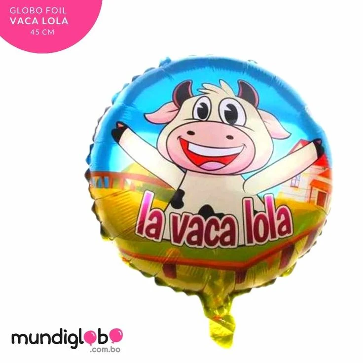 Globo Redondo La vaca Lola 18"'s foto | Decorando Sueños |  BizneCubano